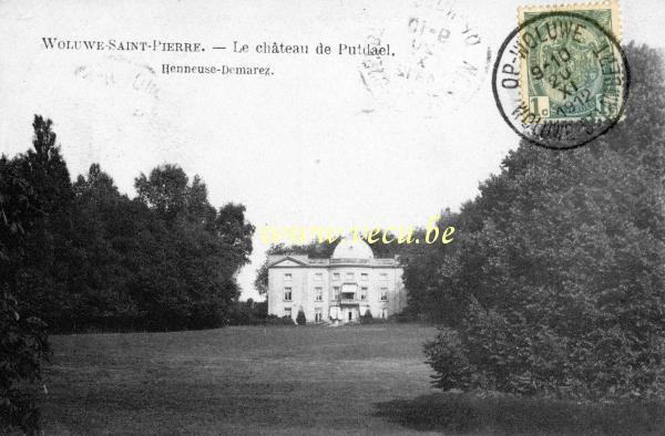 ancienne carte postale de Woluwe-St-Pierre Le château de Putdael
