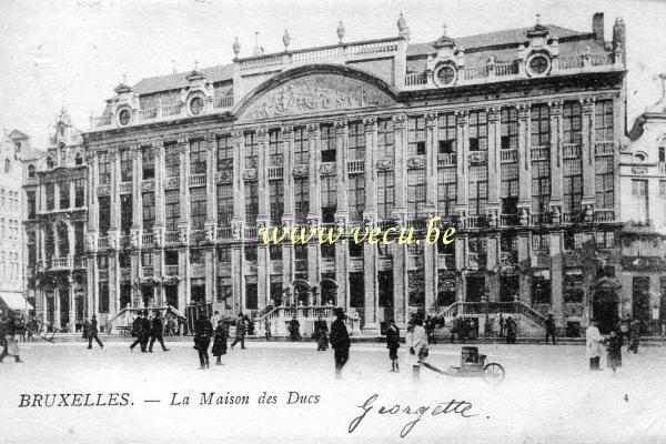 postkaart van Brussel La Maison des Ducs