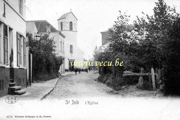 postkaart van Ukkel St Job - L'Eglise (démolie et remplacée en1911)
