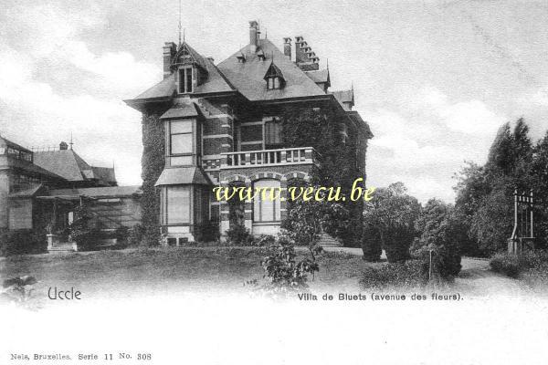 postkaart van Ukkel Villa de Bluets - avenue des Fleurs ( actuelle av. Floréal)