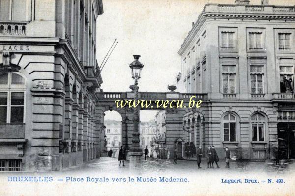postkaart van Brussel Koningsplein en Modern Museum