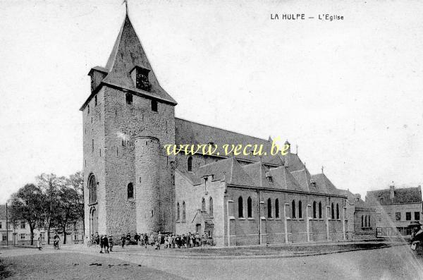 ancienne carte postale de La Hulpe L'église