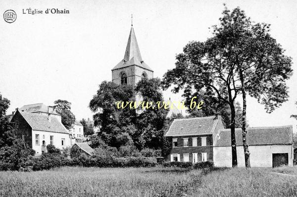 ancienne carte postale de Lasne L'église d'Ohain