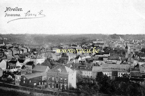 ancienne carte postale de Nivelles Panorama