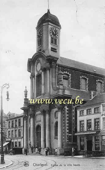 postkaart van Charleroi Eglise de la ville haute
