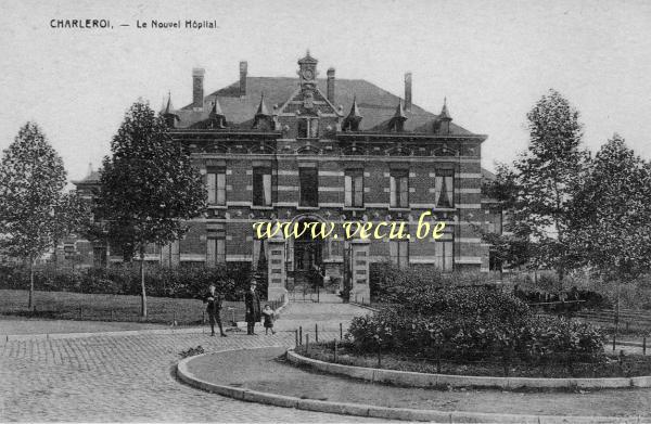 postkaart van Charleroi Le nouvel hôpital