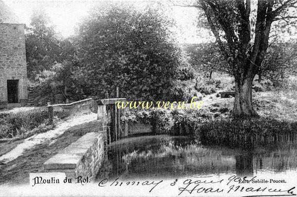 ancienne carte postale de Chimay Moulin du Roi