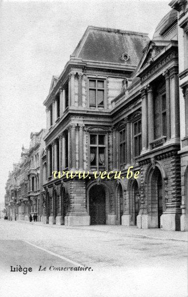 ancienne carte postale de Liège Le Conservatoire