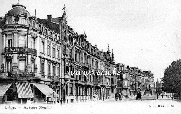 postkaart van Luik Avenue Rogier