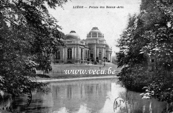 ancienne carte postale de Liège Palais des Beaux-Arts