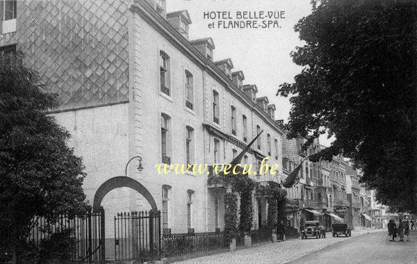 ancienne carte postale de Spa Hôtel Belle-Vue et Flandre