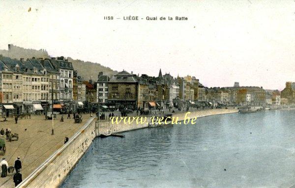 postkaart van Luik Quai de la batte