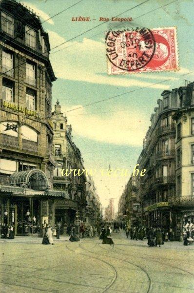 postkaart van Luik Rue Léopold