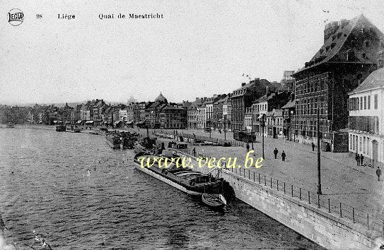 postkaart van Luik Quai de Maestricht