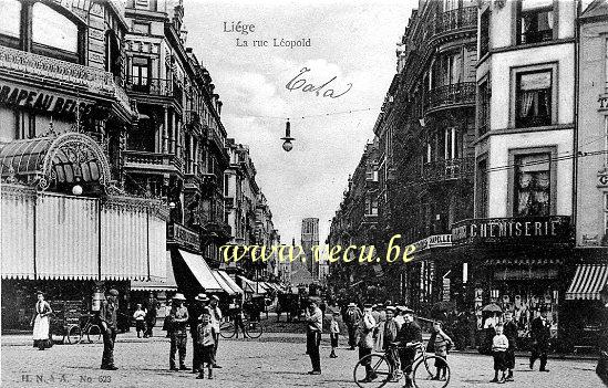 postkaart van Luik La rue Léopold