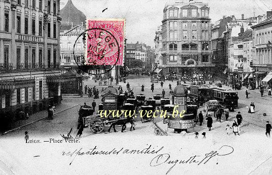 postkaart van Luik Place Verte