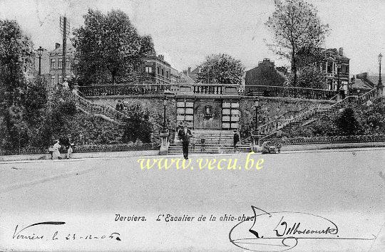 postkaart van Verviers L'Escalier de la chic-chac