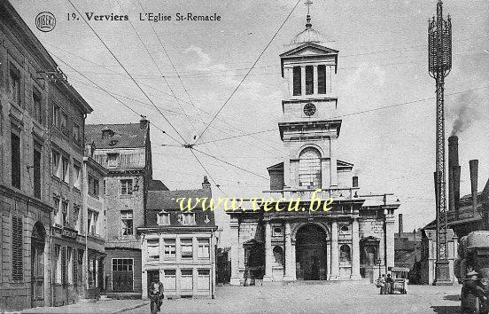 ancienne carte postale de Verviers L'Eglise St-Remacle