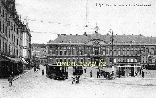 postkaart van Luik Palais de Justice et Place Saint-Lambert