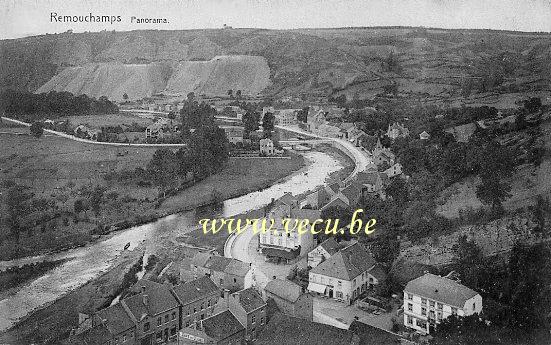 ancienne carte postale de Remouchamps Panorama