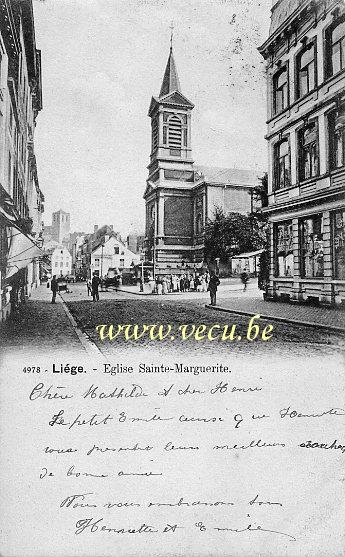 postkaart van Luik Eglise Sainte-Marguerite