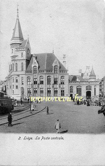 postkaart van Luik La Poste centrale