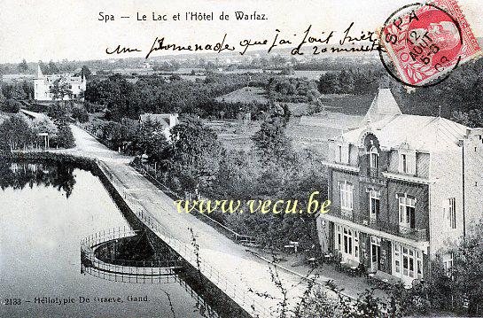 postkaart van Spa Le Lac et l'Hôtel Warfaz