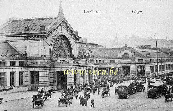 postkaart van Luik La Gare
