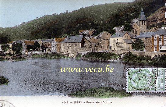ancienne carte postale de Méry Bords de l'Ourthe