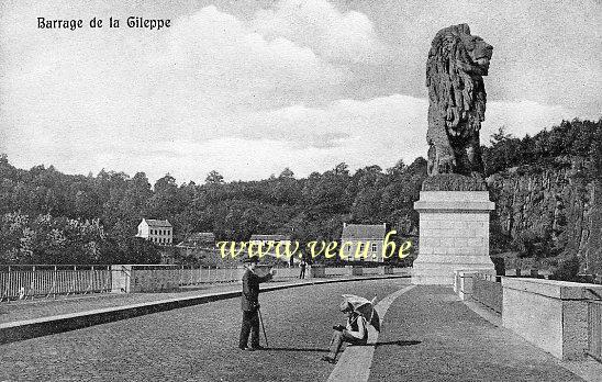 ancienne carte postale de La Gileppe Barrage de la Gileppe