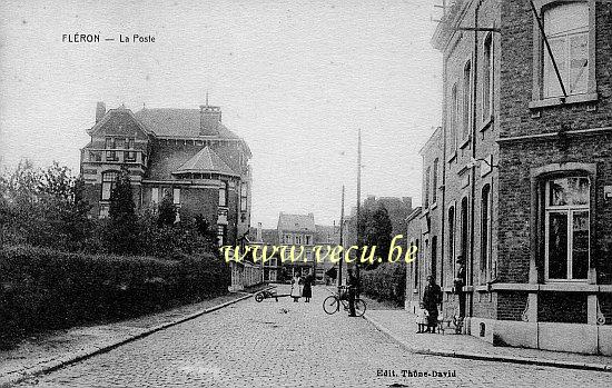 ancienne carte postale de Fléron La poste