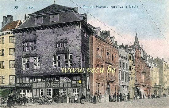 postkaart van Luik Maison Havart - Quai de la Batte