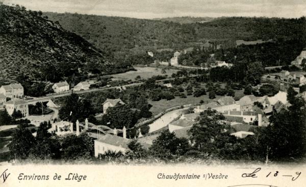 ancienne carte postale de Chaudfontaine Chaudfontaine sur Vesdre - environs de Liège