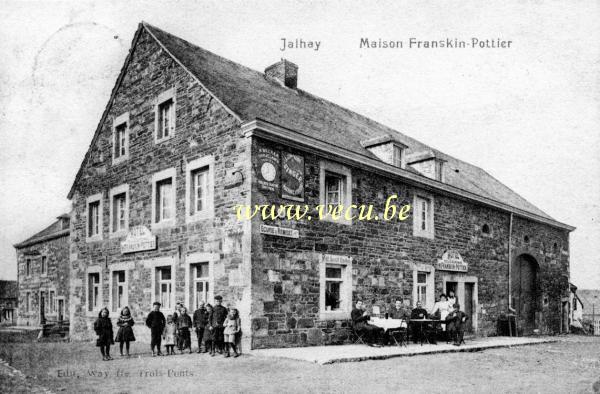 postkaart van Jalhay Maison Franskin-Pottier. Hôtel de la Couronne
