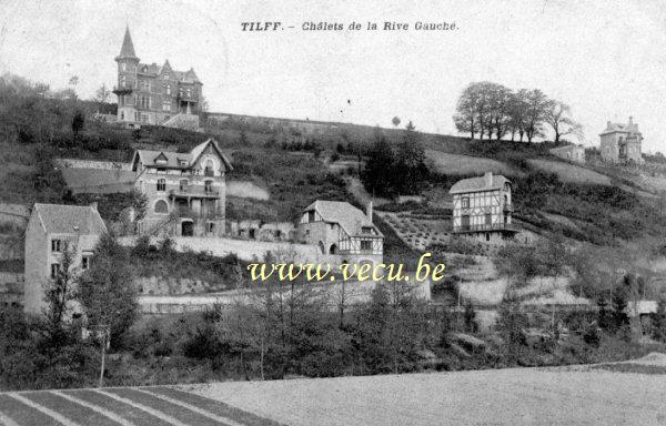 ancienne carte postale de Tilff Châlets de la rive gauche