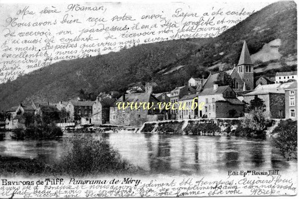 ancienne carte postale de Méry Environs de Tilff. Panorama de Méry