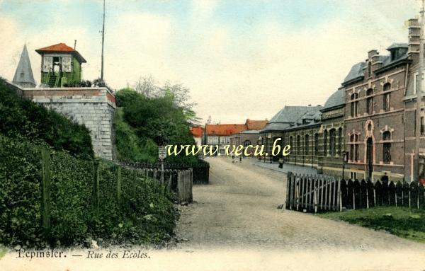 ancienne carte postale de Pepinster Rue des Ecoles