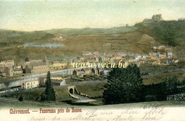 ancienne carte postale de Chèvremont Panorama pris de Henne