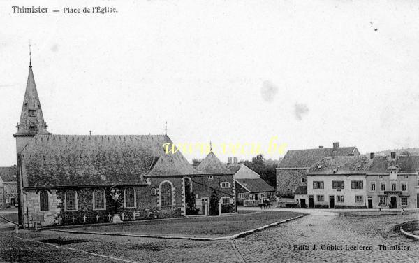 postkaart van Thimister Place de l'église