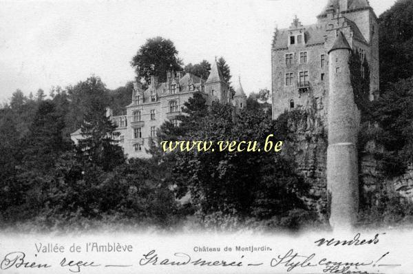 ancienne carte postale de Remouchamps Vallée de l'Amblève. Château de Montjardin