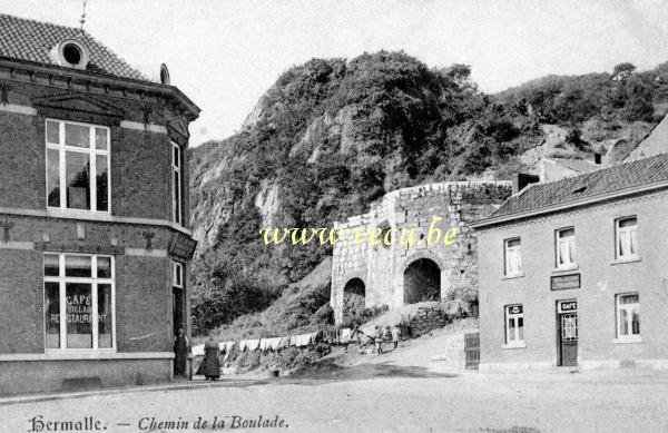 ancienne carte postale de Hermalle-sous-Huy Chemin de la Boulade