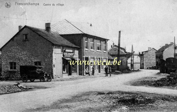 ancienne carte postale de Francorchamps Centre du village
