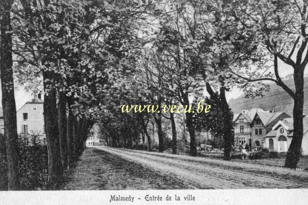 ancienne carte postale de Malmedy Entrée de la ville