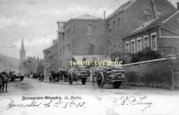 ancienne carte postale de Wandre Souverain-Wandre - Le Moulin