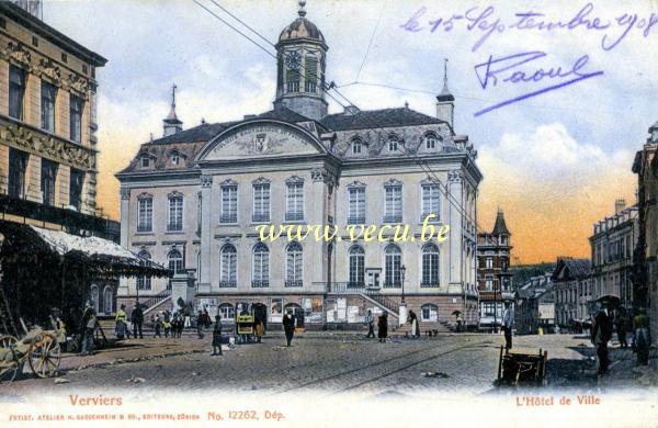 postkaart van Verviers Stadhuis