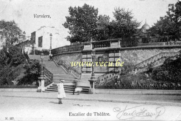 postkaart van Verviers Escalier du Théatre