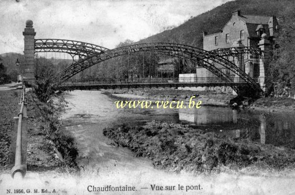 ancienne carte postale de Chaudfontaine Vue sur le Pont