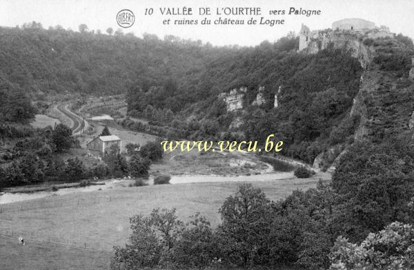 postkaart van Palogne vers Palogne et ruines du château de Logne