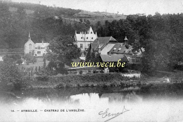 ancienne carte postale de Aywaille Château de l'Amblève