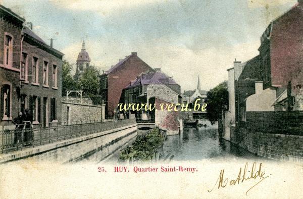 ancienne carte postale de Huy Quartier Saint-Remy
